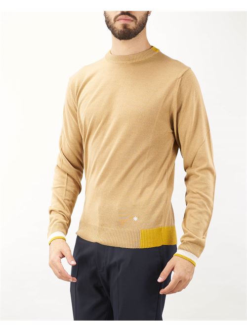 Wool sweater with contrasting profiles Manuel Ritz MANUEL RITZ | Sweater | 3732M54024385124